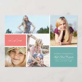 Kleurblok Grads Aankondiging door Origami Prints