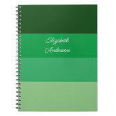 Kleurblok Groene Horizontale Streep Notitieboek (Voorkant)