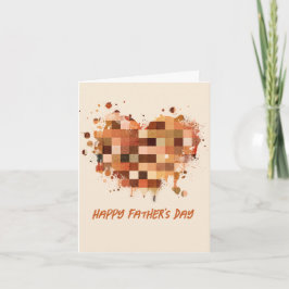 Kleurblok Hart Vaderdagkaart Feestdagen Kaart