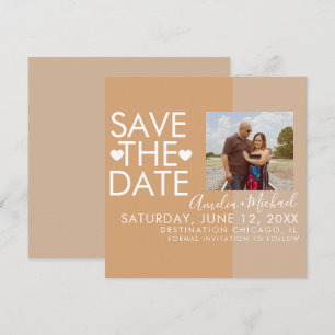 Kleurblok Harten Save the Date Foto   Kaart
