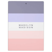 Kleurblok Horizontale band Peach & Paars Klembord (Achterkant)