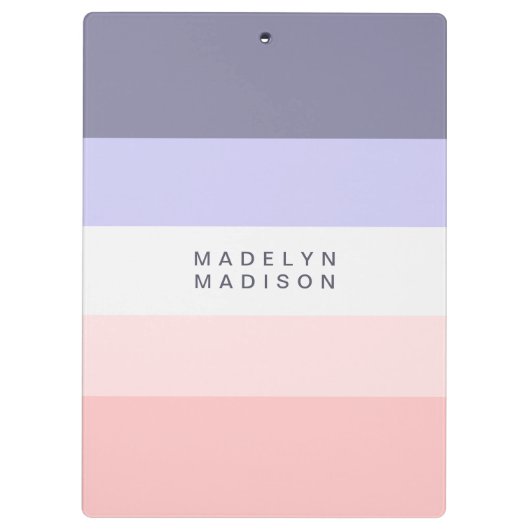 Kleurblok Horizontale band Peach & Paars Klembord (Achterkant)