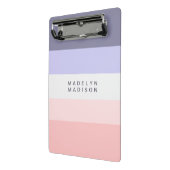 Kleurblok Horizontale band Peach & Paars Mini Klembord (Angled2)