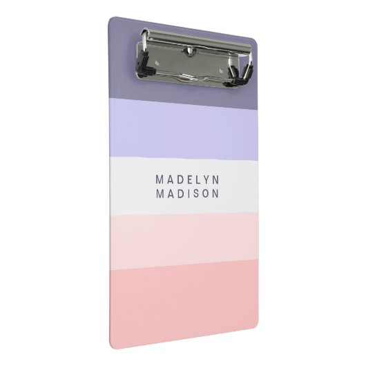 Kleurblok Horizontale band Peach & Paars Mini Klembord (Schuin)