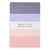 Kleurblok Horizontale band Peach & Paars Mini Klembord (Achterkant)