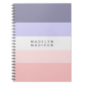 Kleurblok Horizontale band Peach & Paars Notitieboek (Voorkant)