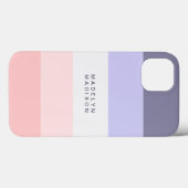 Kleurblok Horizontale band Roze, Perzikkleurig en Case-Mate iPhone Case (Achterkant (horizontaal))