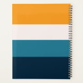 Kleurblok horizontale monogram planner op maat (Achterkant)