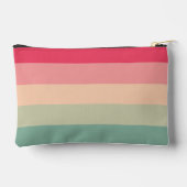 Kleurblok Horizontale Streep Roze & Groen Monogram Etui (Achterkant)