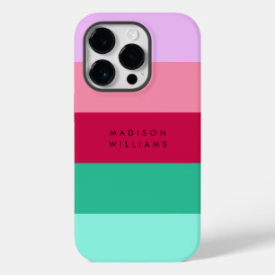 Kleurblok Horizontale Streep Viva Magenta Lente Case-Mate iPhone 14 Pro Hoesje