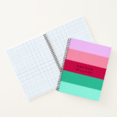 Kleurblok Horizontale Streep Viva Magenta Lente  Notitieboek (Binnen)