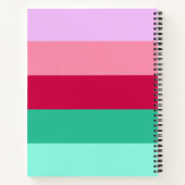 Kleurblok Horizontale Streep Viva Magenta Lente  Notitieboek (Achterkant)