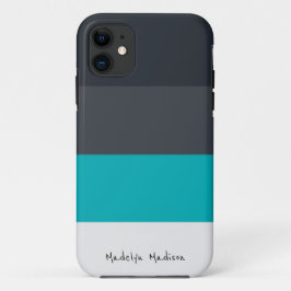 Kleurblok horizontale streep zwart & grijs Case-Mate iPhone case