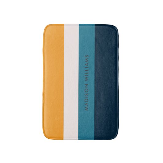 Kleurblok Horizontale Stripe Minimale Bath Mat (Voorkant Verticaal)