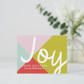 Kleurblok Joy Feestdagenkaart (Staand voorkant)