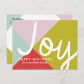 Kleurblok Joy Feestdagenkaart (Voorkant / Achterkant)