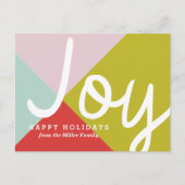 Kleurblok Joy Feestdagenkaart (Voorkant)