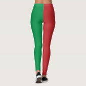 Kleurblok Kerst Elf Feest Leggings (Achterkant)