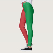 Kleurblok Kerst Elf Feest Leggings (Links)