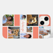 Kleurblok Koraal Eenvoudig 7 Fotonaam Aangepaste k Case-Mate iPhone Case (Achterkant (horizontaal))