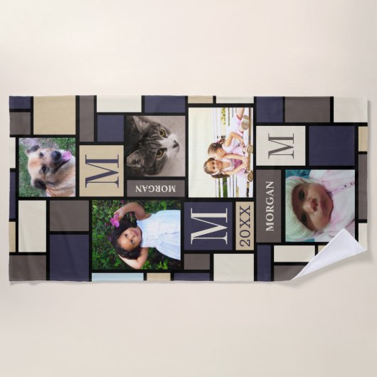 Kleurblok Kustkalm op maat 5 Foto Strandlaken (Voorkant)