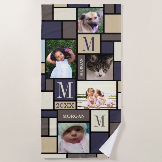 Kleurblok Kustkalm op maat 5 Foto Strandlaken (Voorkant)