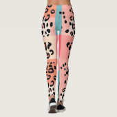 Kleurblok Leopard-afdrukpatroon Leggings (Achterkant)