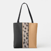 Kleurblok met dierlijke afdrukken tote bag (Achterkant)