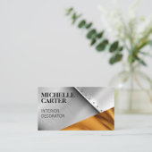 Kleurblok | Metalen klinknagels | Gouden Zijde Visitekaartje (Staand voorkant)