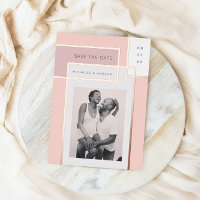 Kleurblok mid century modern save the date