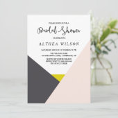 Kleurblok | Modern Bridal Shower Invitation Kaart (Staand voorkant)