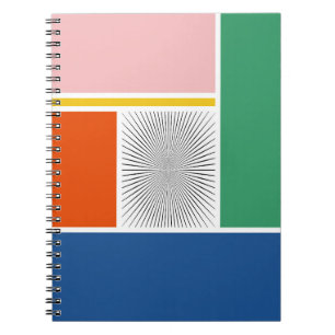Kleurblok Modern retro ontwerp Notitieboek