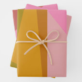 Kleurblok Moderne geometrische kunst in rood groen Inpakpapier Vel (In situ)