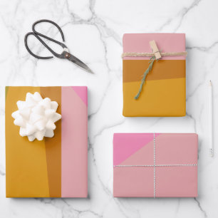 Kleurblok Moderne geometrische kunst in rood groen Inpakpapier Vel