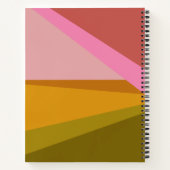 Kleurblok Moderne geometrische kunst Rode groene n Notitieboek (Achterkant)