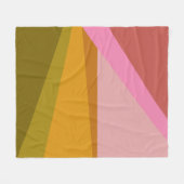 Kleurblok Moderne geometrische kunst | Roze en oli Fleece Deken (Voorkant (Horizontaal))