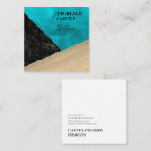Kleurblok | Moderne kunst | Interne ontwerper Vierkante Visitekaartje (Voorkant / Achterkant)