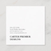 Kleurblok | Moderne kunst | Interne ontwerper Vierkante Visitekaartje (Achterkant)