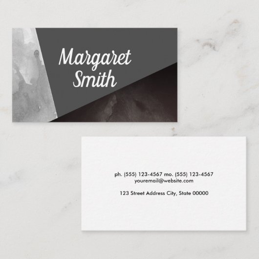 Kleurblok Moderne Waterverf Visitekaartje (Voorkant / Achterkant)