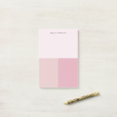 Kleurblok Monogram Blozend Pastel Bleek Roze Post-it® Notes (Op bureau)