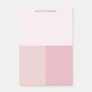 Kleurblok Monogram Blozend Pastel Bleek Roze Post-it® Notes