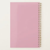 Kleurblok Monogram Blush Pastel Bleek Roze Planner (Achterkant)