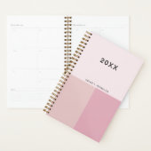 Kleurblok Monogram Blush Pastel Bleek Roze Planner (Display)
