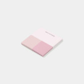 Kleurblok Monogram Roze Pastel Bleek Roze Post-it® Notes (Schuin)