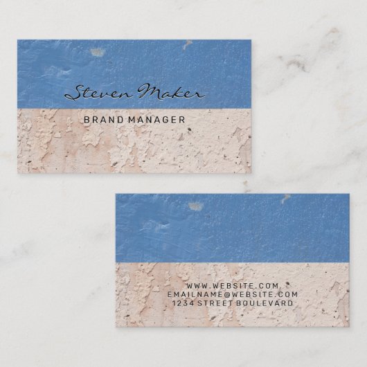 Kleurblok Oude muur Visitekaartje (Voorkant / Achterkant)