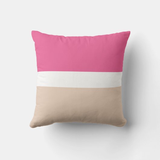 Kleurblok roze beige kussen (Achterkant)