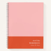 Kleurblok Roze en roodmatige, roodachtige vormgevi Notitieboek (Voorkant)