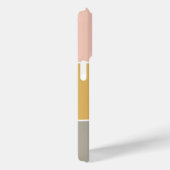 Kleurblok Roze Goud Grijze Stripe Monogram Case-Mate iPhone Case (Achterkant / Rechts)