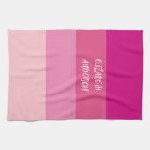 Kleurblok Roze Horizontale Streep Theedoek (Horizontaal)