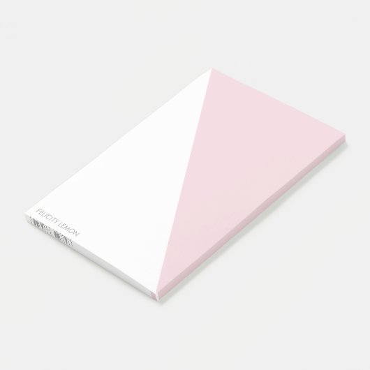 Kleurblok - Roze persoonlijke Post-it® notes (Schuin)